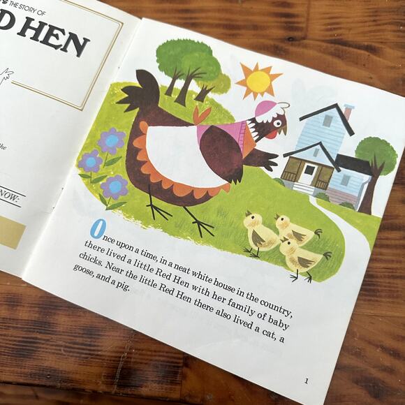 Vintage 1968 Fisher Price Disney's Story Of The Little Red Hen Paperback Book - Picture 3 of 8